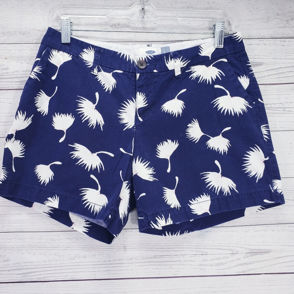 Old navy Shorts women Size 2 Print Blue White